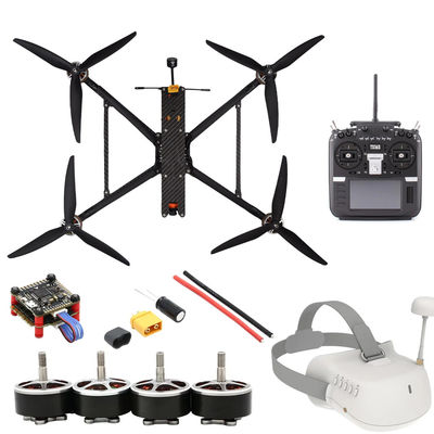 طائرة بدون طيار سباقية FPV 10 بوصة مع ملحقات محرك بدون فرشاة و TX16s الطائرات بدون طيار FPV التحكم عن بعد